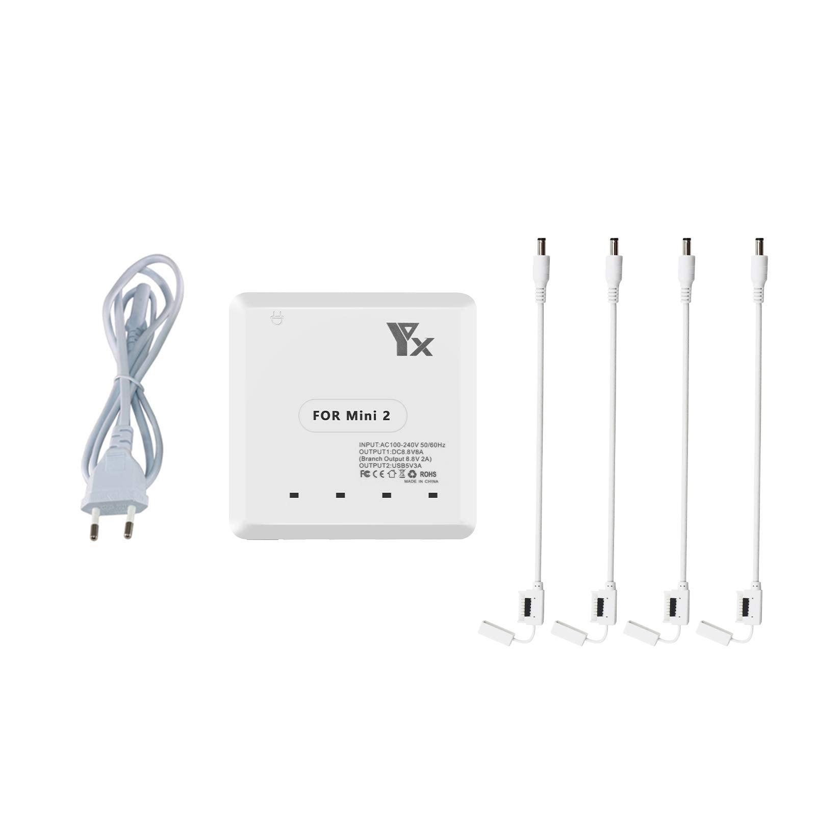 Caricabatterie per DJI Mini 4K/2,Mini 2 SE Drone, 6 in 1 Caricatore,Ricarica 4 Batterie, Stazione di Ricarica Carica Batteria Accessori