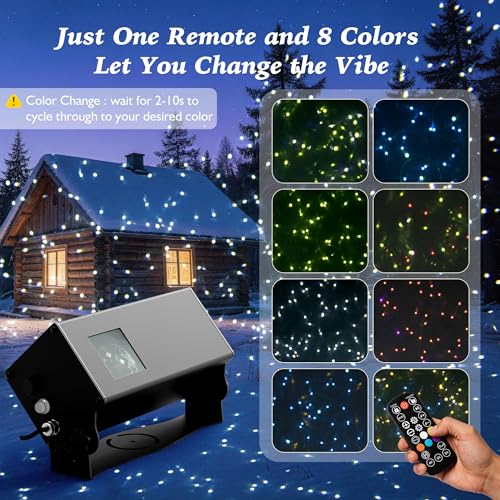 Image of AIRIVO Outdoor Laser Lights Projector, 5 Color Motion Firefly Lights Star Show Projection Light, Christmas Projector Light with Remote Control for Holidays Halloween Decoration Home, Garden, Patio