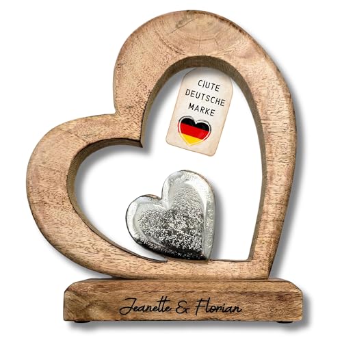 C|UTE – Herz aus massivem Holz mit personalisierter Gravur |...