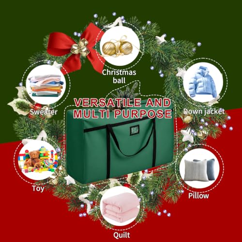 Image of Christmas Tree Storage Bag, Fits 4 /5 Ft Artificial Trees, Green