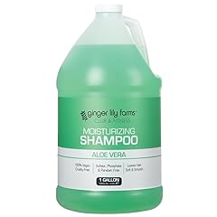 Ginger Lily Farms Club & Fitness Moisturizing Shampoo for All Hair Types, 100% Vegan & Cruelty-Free, Aloe Vera Scent, 1 Gallon (128 fl oz) Refill