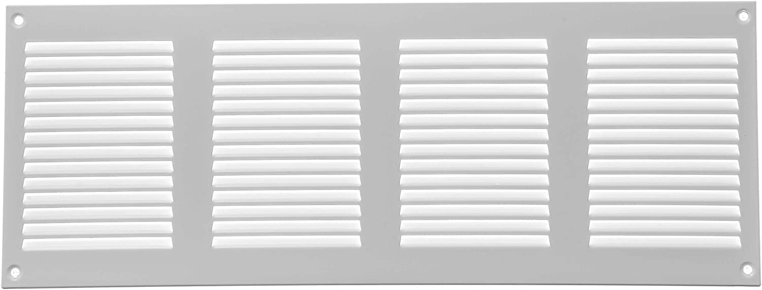 Repa Market White Air Vent Cover 16" x 6" Inch (Outer Dimensions) - Steel Return Air Grilles - for Ceiling and Sidewall - HVAC - with Protection Screen (15.74'' x 5.90'' Inch)