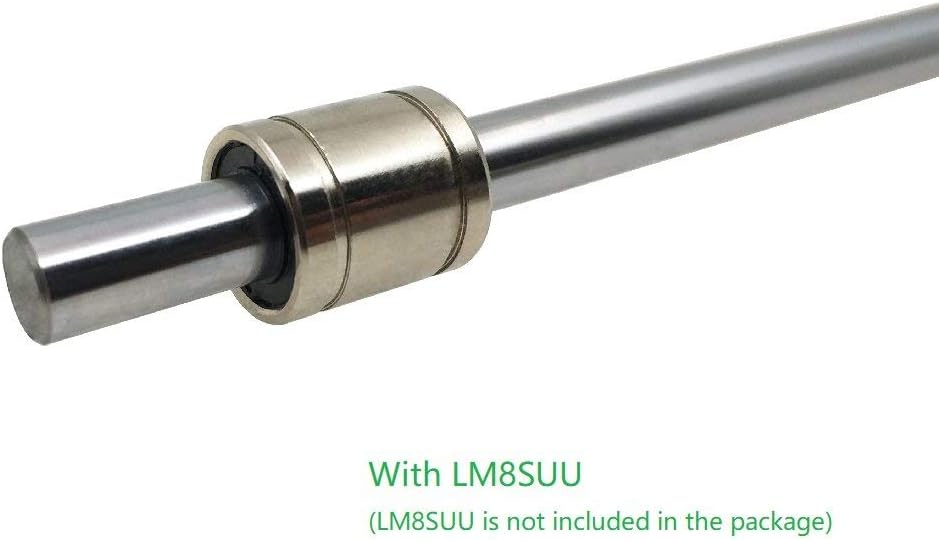 DollaTek 5 szt. 8 mm średnica pręta 100 mm stalowy cylindrowy liniowy wałek liniowy oś optyczna
