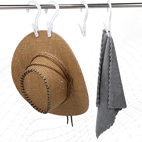 24 Pieces Laundry Hooks Clothes Hanger Hooks With Metal Spring Clothespin With Hooks Portable Boot Hangers Laundry Clips Closet Hanger Clips For Jeans, Hats, Tall Boots, Towels Bathroom Travel Drying #TOP2