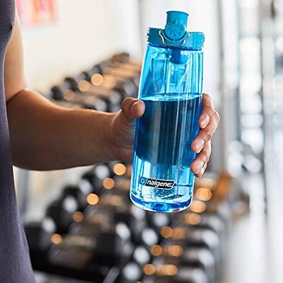 Nalgene On the Fly BPA-Free Water Bottle, Blue w Glacier Blue, 24 oz