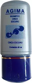 Shampoo Cinza Escuro, Tonalizante para Cabelos Grisalhos e Brancos, 80ml