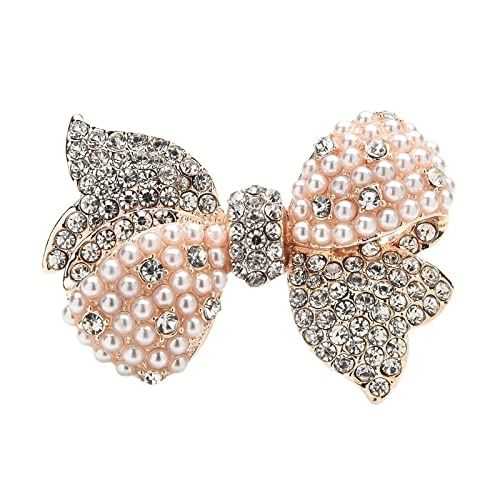 Broches de Mujer con Diamantes de imitación y Perlas, broches con Lazo para Mujer, broches de Flores para Fiesta de Bodas y Oficina, broches de Regalo
