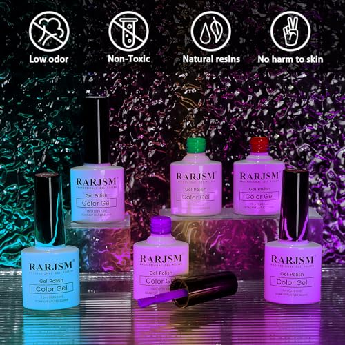 Set de Esmaltes en Gel Fluorescentes Glow in The Dark 6 Piezas miniatura 2