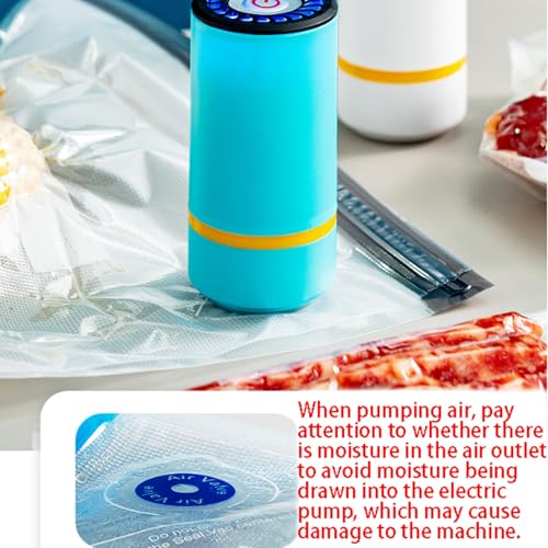 Selladora al vacío de mano recargable e inalámbrica para alimentos secos y húmedos con gran poder 4