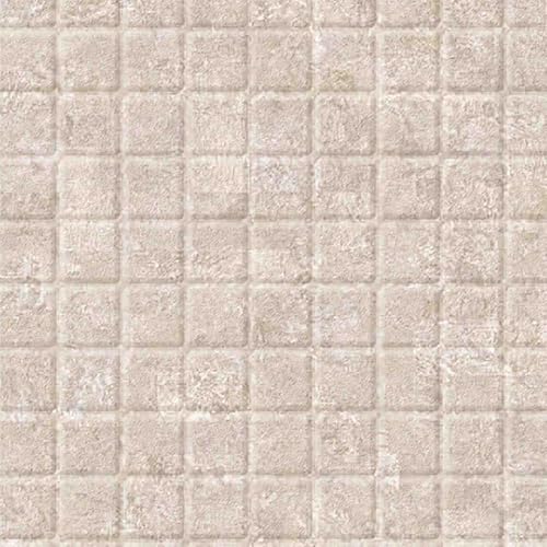 内装応援団 バスナリアルデザイン 幅182cm×長さ100cm モザイクタイル ライトベージュ 浴室 床シート BNR3302