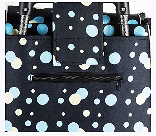 YGB Multifunktions-Einkaufswagen,Küchenaufbewahrungswagen Stahlrahmen Faltbarer wasserdichter Oxford-Stoff Klettern… – Bild 4