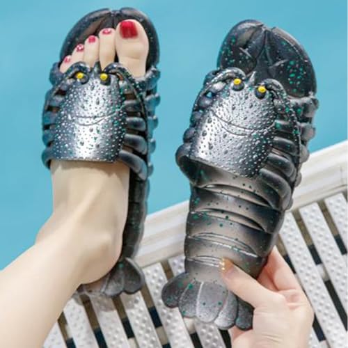 Image of JOYEAR Lobster Flip Flops - Slipper & Slide Pool Beach Shower Shoes in Deep Red