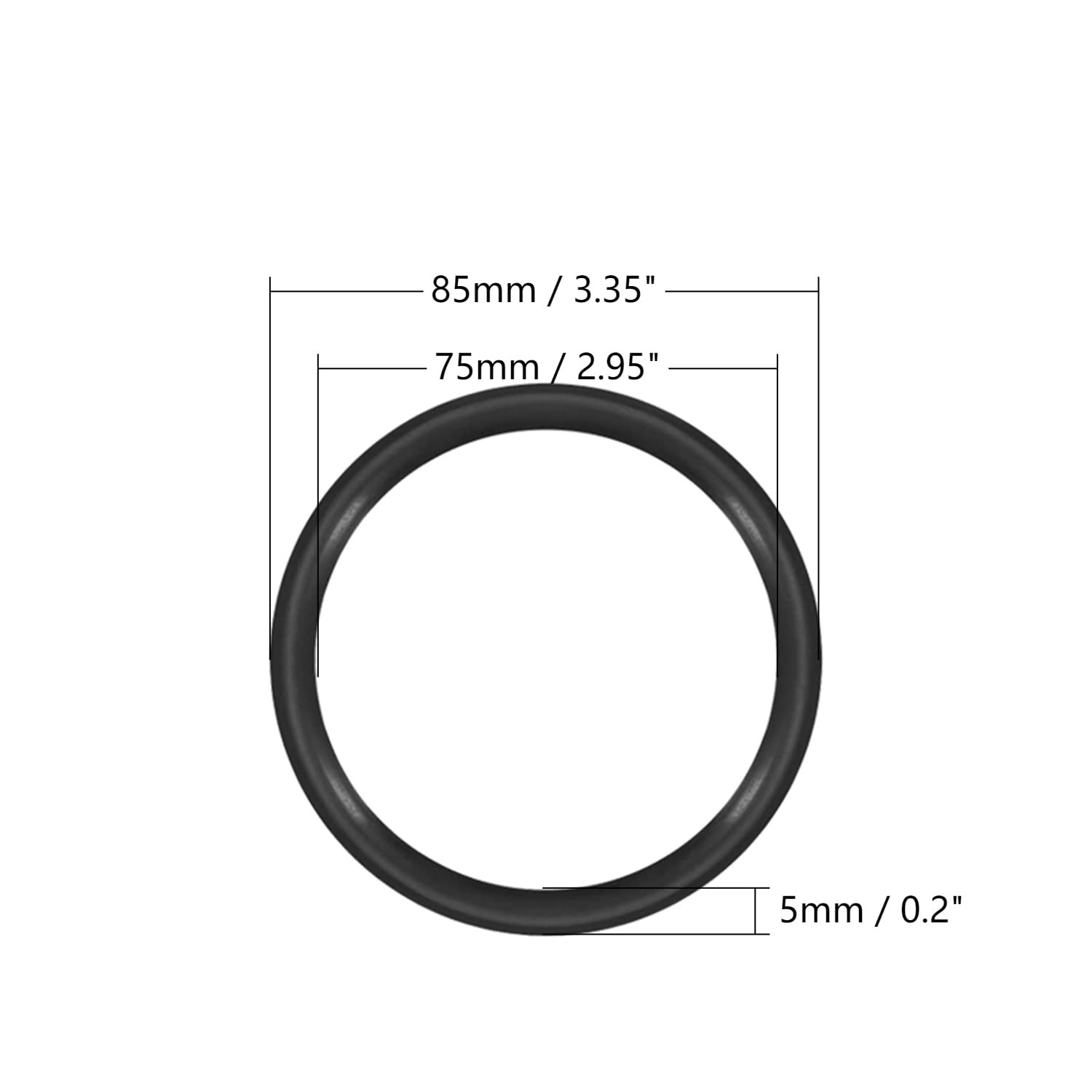 Nitrile Rubber O-Rings, 8mm OD 4mm ID 2mm Width, Metric Sealing Gasket, Pack of 10