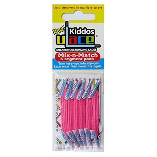U-Lace - KIDDOS Lacets élastiques pour enfants de 3 à 7 ans Filles Garçons (SHOCKING PINK - Rose...