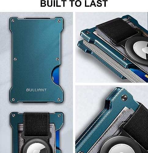 BULLIANT Men Wallet for Airtag,Slim Metal Wallet Money Clip for Men Gift Compatible with Airtag,Expandable for 15Cards,RFID Blocking3