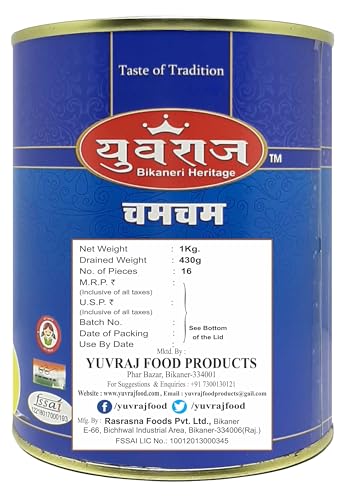 Image of YUVRAJ Cham Cham | Rajbhog & Gulab jamun Mithai combo pack of 3 (1 KG x 3)