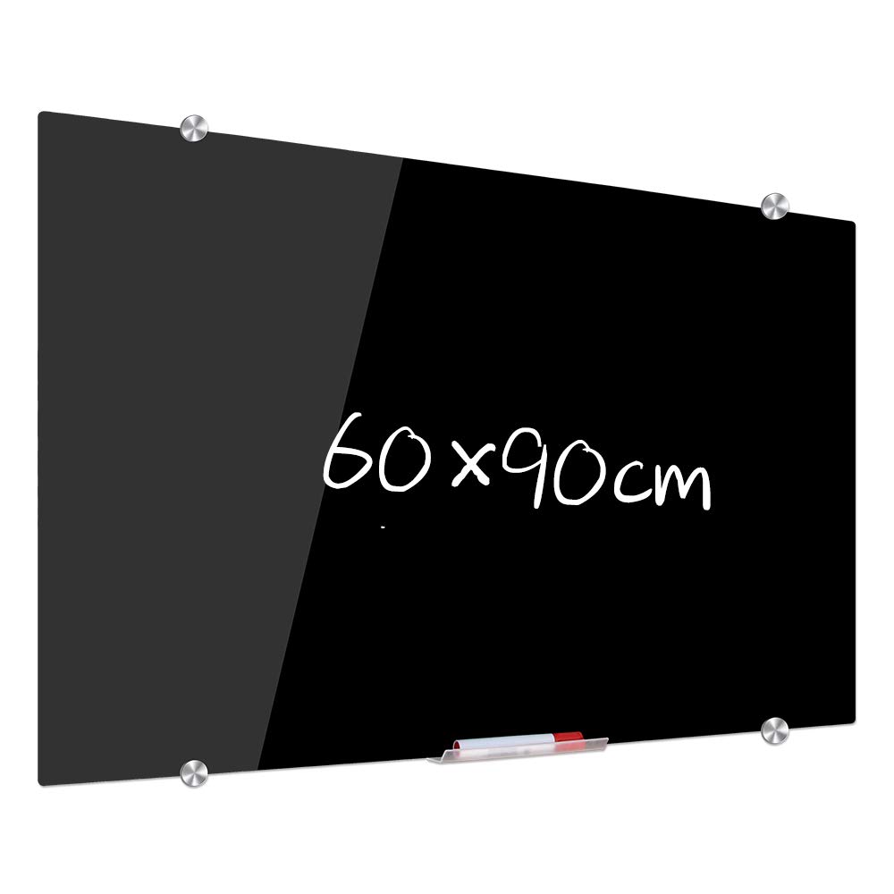 Buy XIWODE Black whiteboard made of safety glass, whiteboard, writable