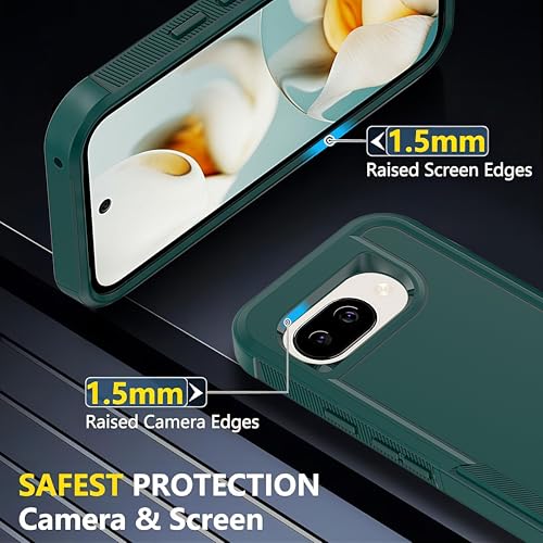 Coque Pixel 9A verte antichoc intégrale avec 2 protège-écrans TPE
