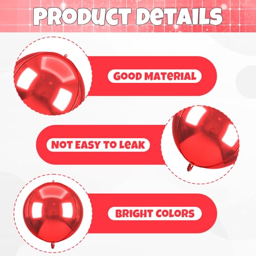Image of 6pcs 22 inch Red Green Gold Star Balloons and 4D Large Foil Balloons, Red Green Star Balloon Gold 4D Foil Aluminum Balloon For Christmas Birthday Baby Shower Party Wedding Anniversary Engagement Decor