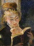 ARTland Qualitätsbilder I Hochwertiges Wandbild Pierre-Auguste Renoir Leinwand Bilder 40 x 30 cm Kunst Epoche: Impressionismus Kunstdruck Gemälde Lesendes Mädchen