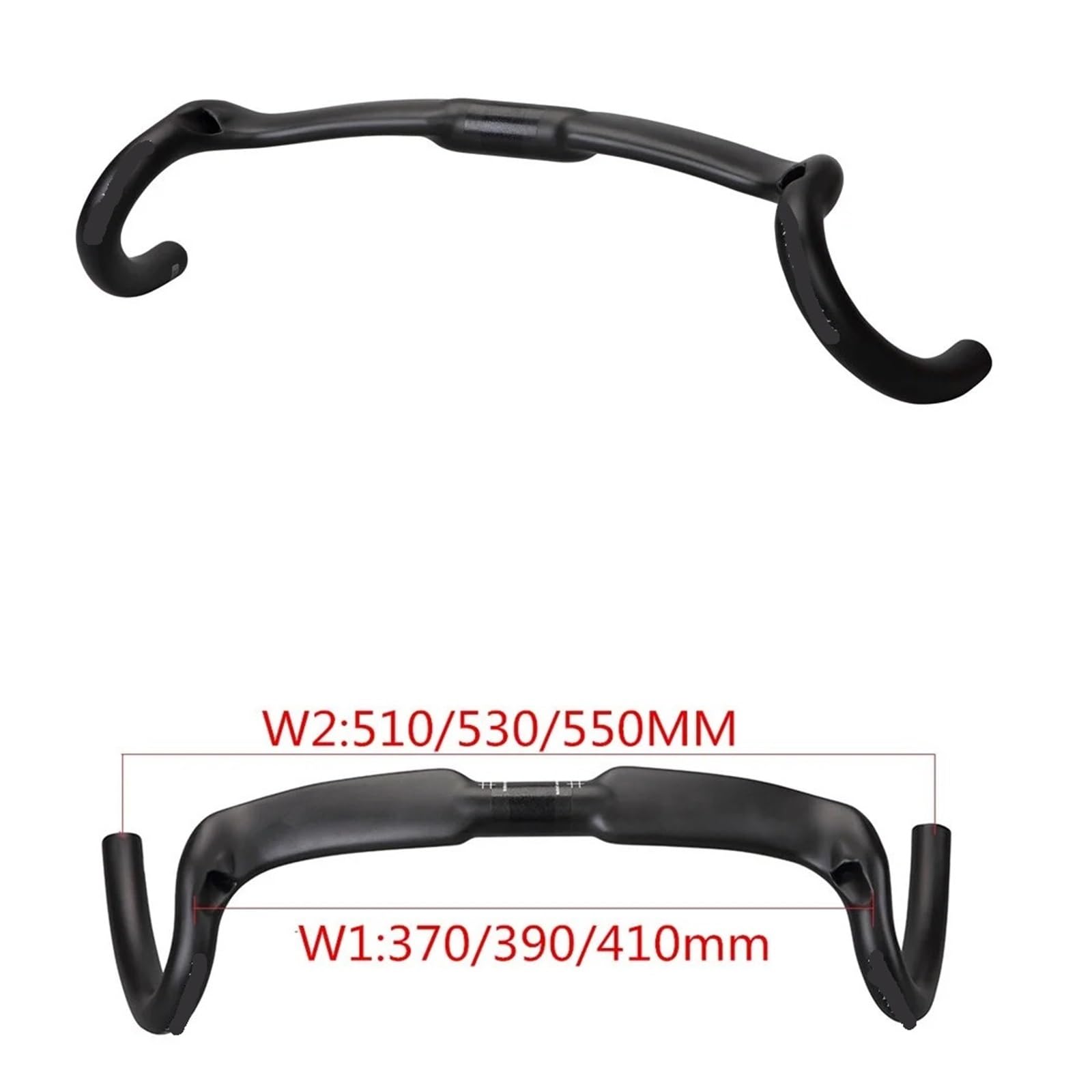 Guidon de vélo route en Fiber, barre course Cyclocross, 370/390/410mm | 410mm