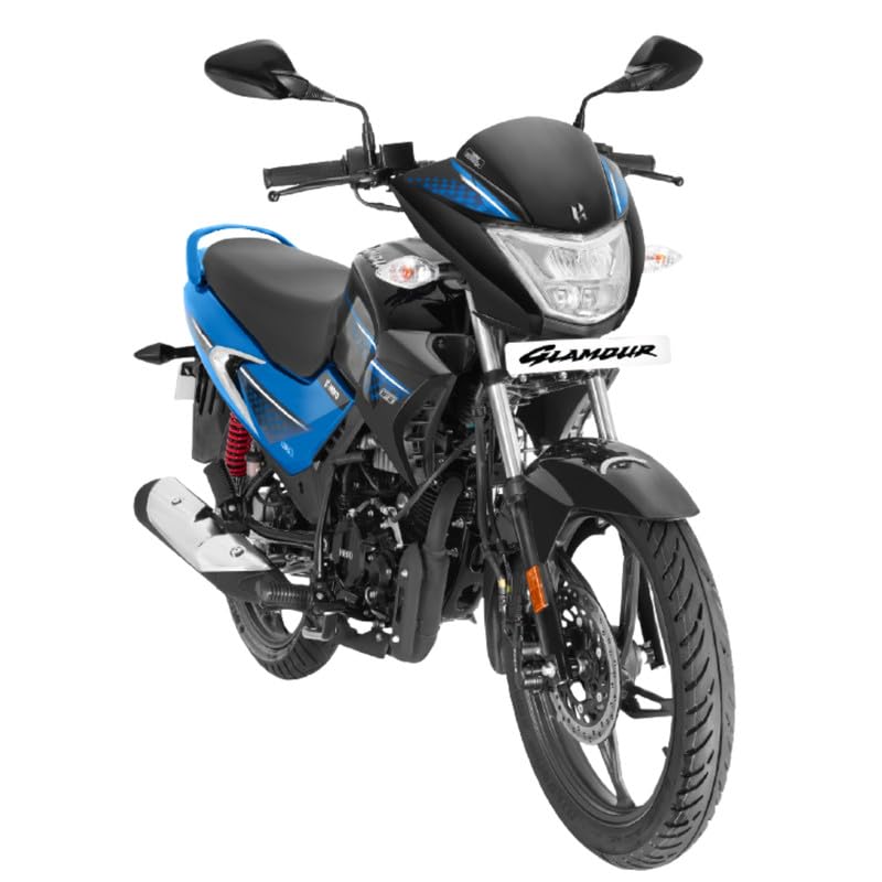 Image of Hero MotoCorp GLAMOUR 125 FI Disc Brake OBD2B TECHNO BLUE MET BLK Booking for Ex-Showroom Price