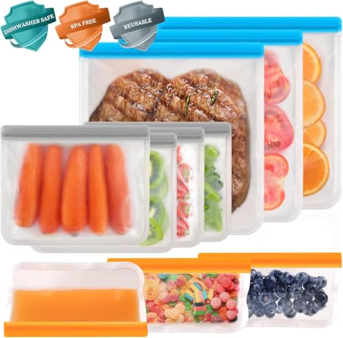 Gefrierbeutel Wiederverwendbar 10er Pack Silikon Gefrierbeutel 3l 1.35l 0.55l Bpa-Freie Lebensmittel Mehrweg Aufbewahrungsbeutel Zipper Zum Einfrieren Spülmaschinenfest Zip Beutel