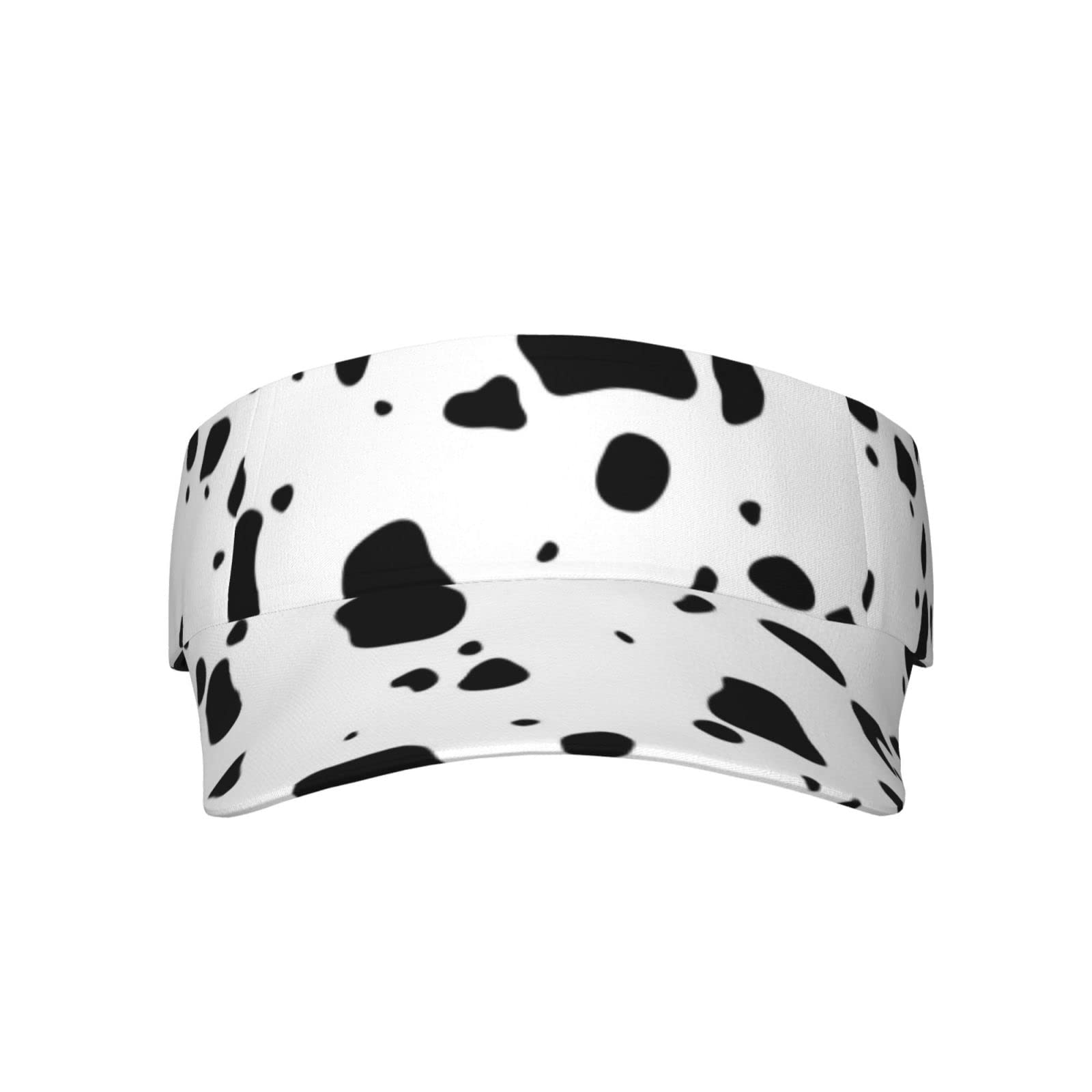 Wicron Unisex As Picture Cow Skin Dalmatians Dog Spots Animal Animals Dalmatian Sport Sun Visor Hats Empty Top Adjustable Baseball Cap Sunscreen Visor Cap