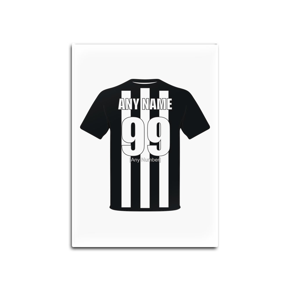 Personalised Gift - Newcastle United Glass Fridge Magnet (Football Club Design Theme, Colour Options) - Any Name/Message on Your Unique - The Magpies Toon Geordies