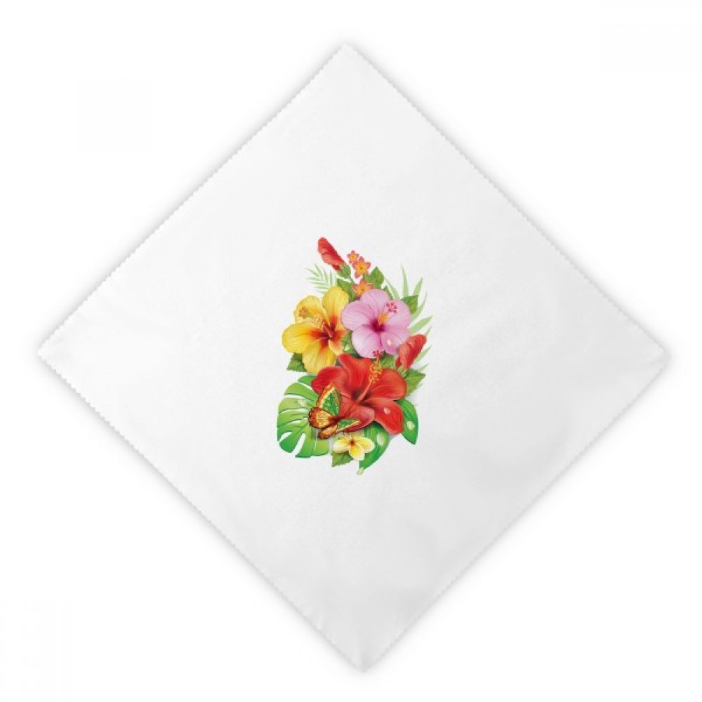 Servilletas de almuerzo blancas con estampado de mariposas, ideales para mesas festivas