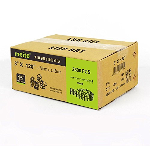 Meite Cn80B 15 Degree 2-Inch To 3-1/4-Inch Industrial Coil Siding Nailer Or Framing Nailer #TOP6