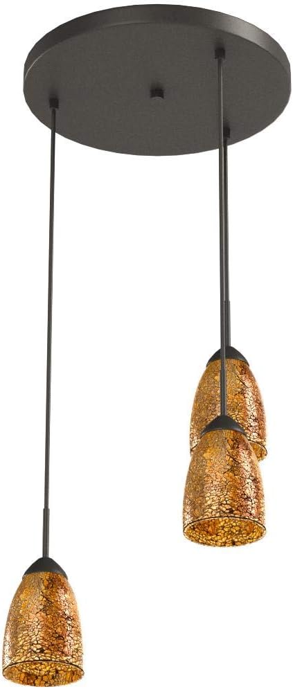 🛒 Flash Sale Woodbridge Lighting 13224MEB-M20AMB Venezia 3-Light Multi-Light Pendant, Metallic Bronze Exclusive Discount 90% Price Woodbridge Lighting 13224MEB-M20AMB Venezia 3-Light Multi-Light Pendant, Metallic Bronze