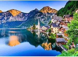 HUADADA Jigsaw puzzles for adults 1000 piece jigsaw puzzles for adults Challenging Game, Hallstatt village