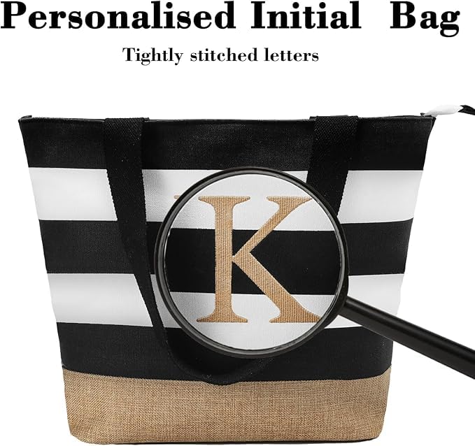 Canvas Tote Bag - Personalised Bags for Women as Gifts, Beach Bag for Wedding, Birthday, Gifts for Mom, Teachers, Friends, Bridesmaids