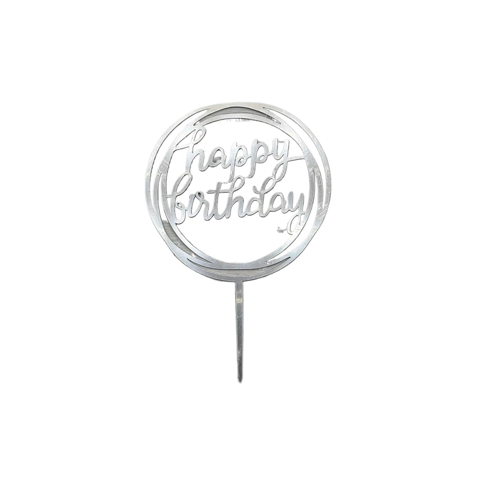4 Piezas De Decoración for Tarta Feliz Cumpleaños Para DIY | Decoración de letras en oro negro de gran tamaño(Color9)