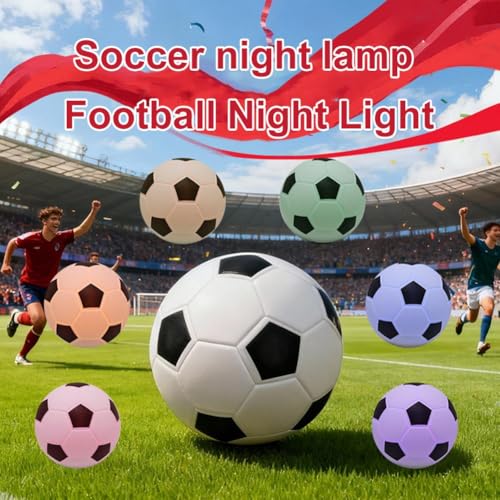 Lámpara Noche Silicona Balón de Fútbol Recargable miniatura 4