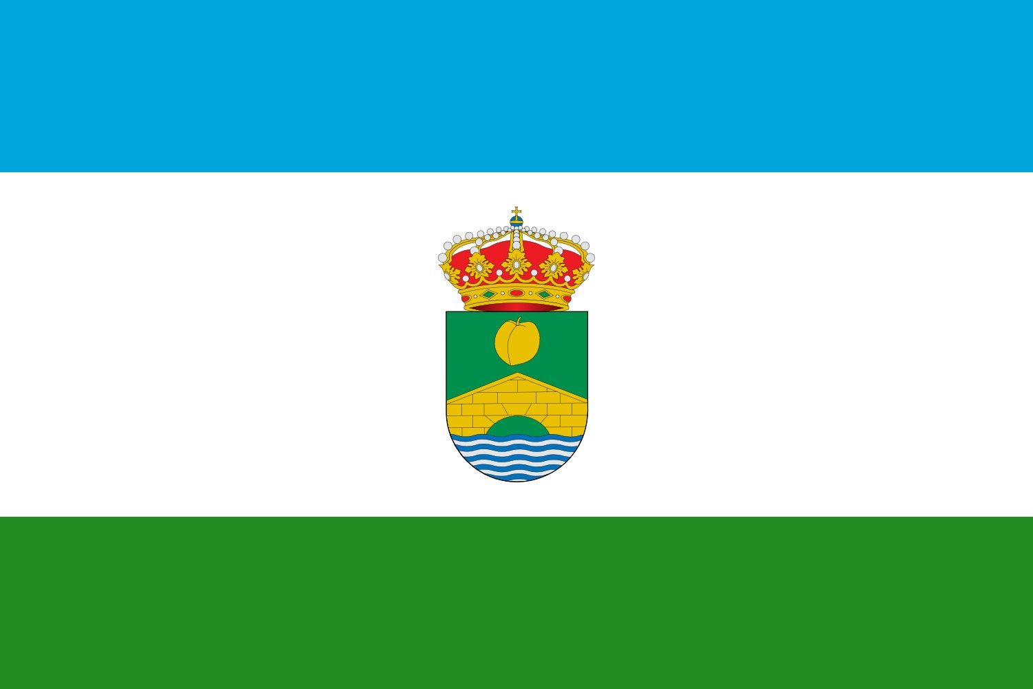 Drapeau La Nava Spain pour mât extérieur pavoisement paysage Nava Huelva