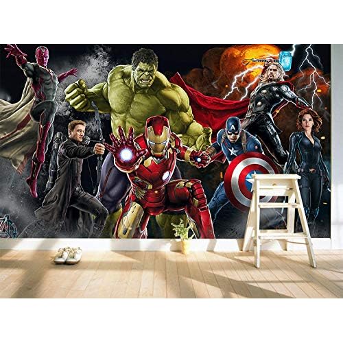 XCHBH Tapete Selbstklebende Tapete Wandbild (B) 200X (H) 150Cm Filmfigur Fototapete 3D-Tapete Wandbild Riesenstahl Kapitän Wandbild Junge Schlafzimmer Junge Schlafzimmer Kinder Dekoration Kunst