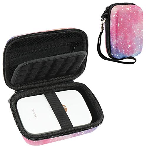 Cpano Galaxy Estuche rígido para HP Sprocket Impresora portátil de Fotos/Polaroid Zip Caja de Funda Protectora para Impresora móvil (Galaxia)