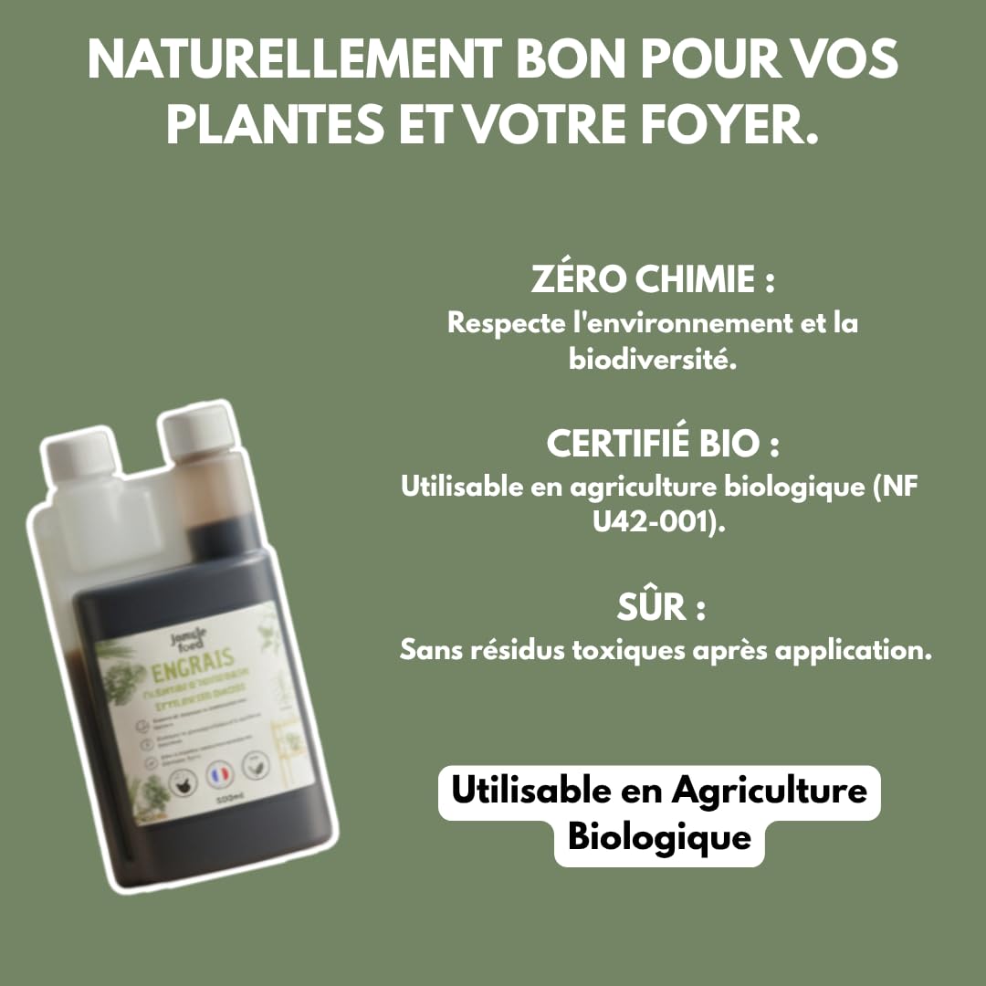 Engrais Liquide Cactus et Succulentes - 500ml - Made In France - 100% bio