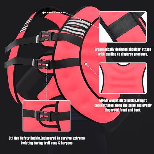 Image of NATURELUX Weighted Vest Men or Women - 5 /10 /15 /20 /25 /30lbs Weights with Reflective Stripe, Weighted Vest for Workout Equipment for Strength Training Running - Walking Weight Loss