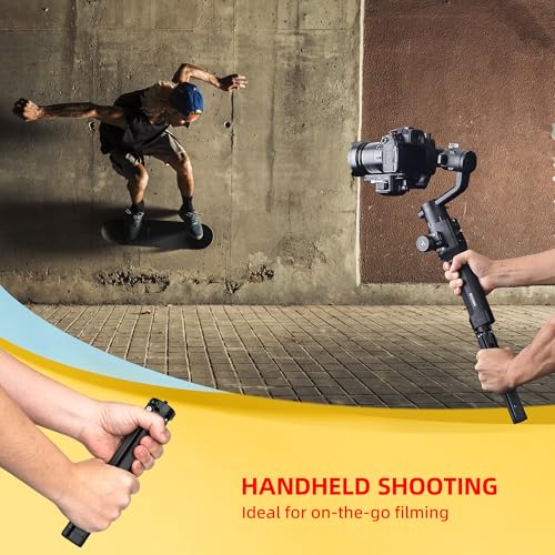 Image of Zeadio Metal Camera Tripod, Adjustable Desktop Tripod Stand, for Smooth 4, Vimble 2, Osmo Mobile, Ronin-S, Gimbal Handle Stabilizer and All Cameras