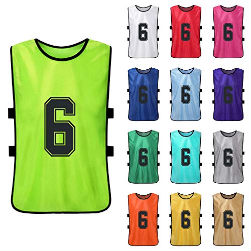 Andoer 6 PCS Pinnies de basquete infantil Camisas de basquete de secagem rápida Juventude Esportes S