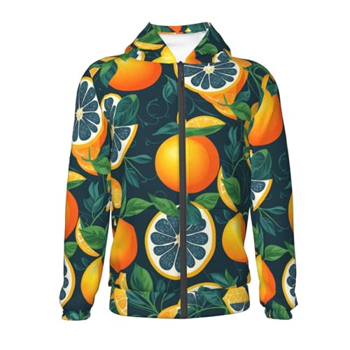 Fresh Orange Kid Hoodies Boys Zip Up Sweatshirts Girls Pullover with Pocket2