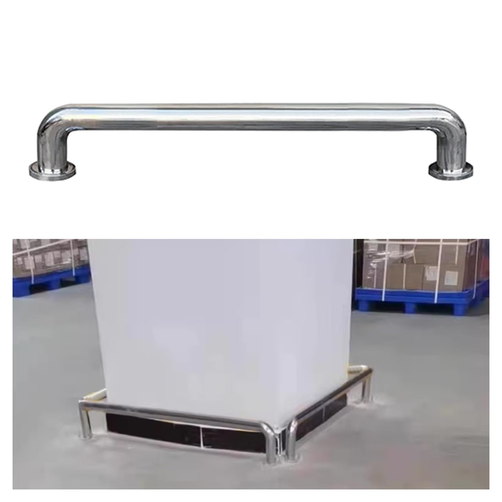 AYCDL Car Blocker, U-Shaped Guardrail Collision Bar,Parking Space Railing Car Blocker,Stainless Steel Stopper,One Color-39.37 x 11.8in