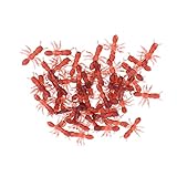 Ipetboom 100pcs Fake Ants - Prank Plastic Simulation Ant Bugs Interesting Toys for Halloween Party Favors Realistic Insects Simulated Joke Toy Figure Decoration Props - Brown