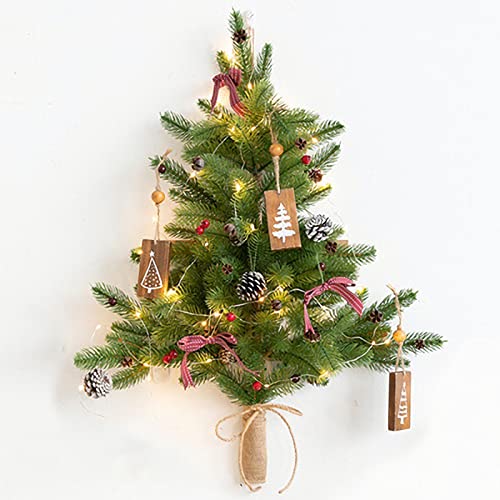 Wall-Mounted Christmas Tree, Artificial Xmas Tree Branches, with Small Ornaments, Home Holiday Party Decoration Supplies, 73 * 49cm Wall-Mounted Christmas Tree, Artificial Xmas Tree Branches, with Small Ornaments, Home Holiday Party Decoration Supplies, 73 * 49cm