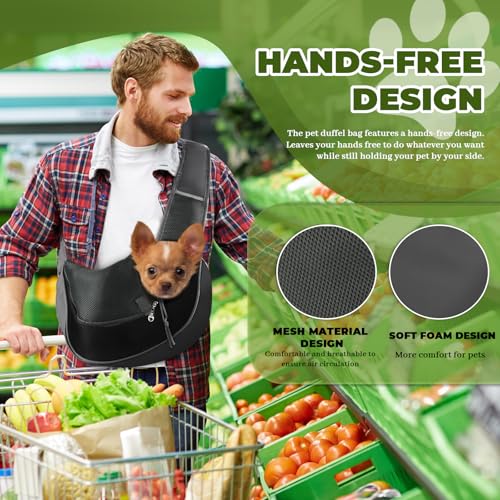 CHRI Hundetragetasche Hundetasche bis 5kg Transporttasche für Haustiere Hundetragetuch Mit Verstellbarem Riemen Tragetasche Hund für kleinen Hund Katze Aktivitäten Im Freien