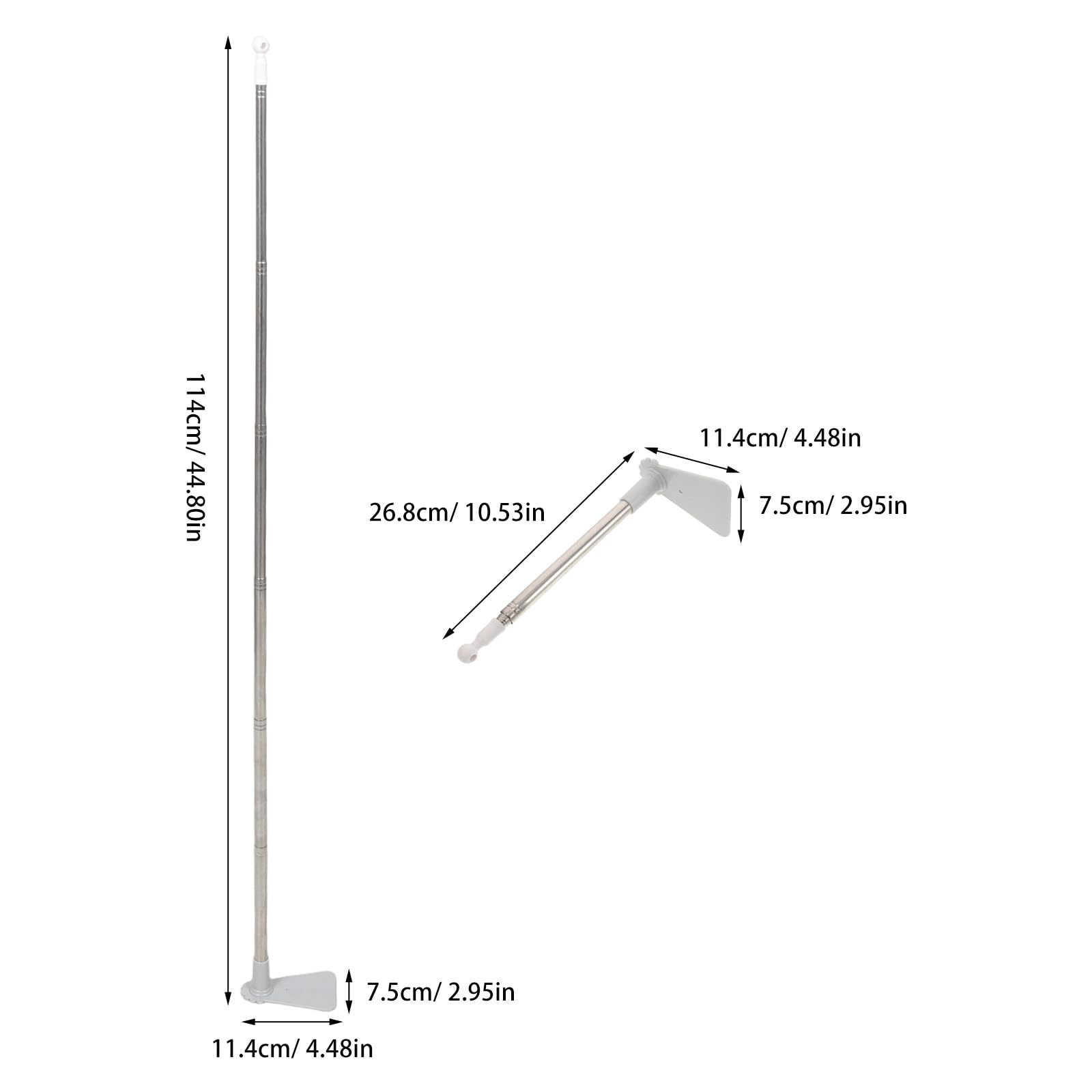 2 pezzi di asta di supporto per zanzariera da letto, staffa di estensione regolabile per zanzariera, asta di supporto per baldacchino, adatta a letti singoli/matrimoniali/queen/king size