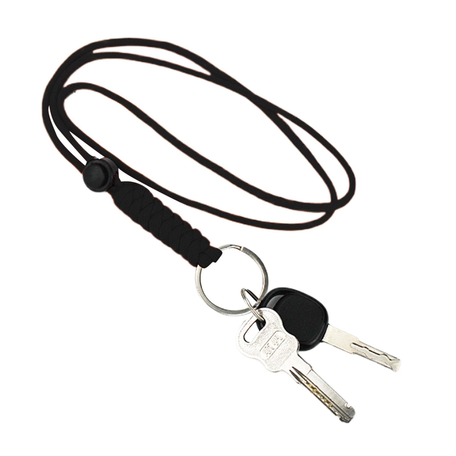 Colonne de cou robuste pour clés - Longueur réglable - Idéal pour hommes et femmes - Pratique en voiture et chez soi - F